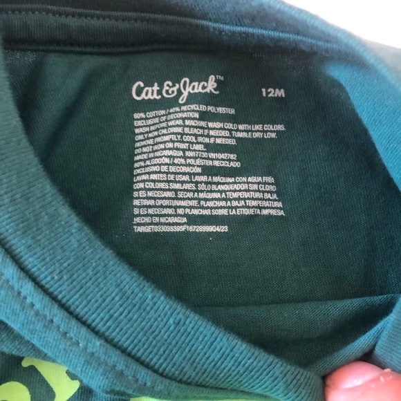 Cat & Jack Baby St.Patrick’s Shamrock Graphic Shirt Checkers Shorts Set Size 12M - Picture 11 of 11